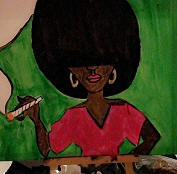 Skylar Brown painting of black woman